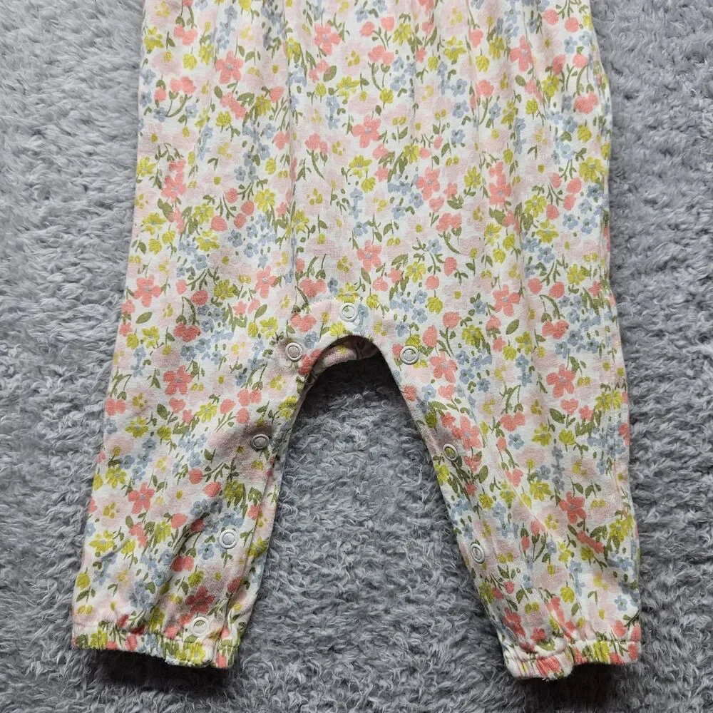 Carter's Baby Girl Floral Rompers Size 6 Months Spring Summer Ruffle Sleeveless